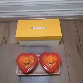 Le Creuset 630870137478 Us Seller Heart Cocotte Petite Ramekin Dftamour Set With Box Valentine