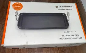 Le Creuset 630870284899 Toughened Nonstick Pro Rectangular Griddle 10 Inch X 14 New In Open Box
