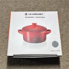 71901107170000 Le Creuset Mini Cocotte Sea Salt Stoneware 250ml Round Double Handle Lid 10cm