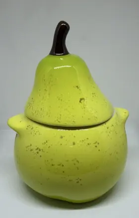 91012800108000 Le Creuset Petite Pear Casserole Dish Yellow Ceramic With Lid