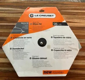 Gl5000-28 Le Creuset Signature Glass Lid With Black Knob 11 Inch