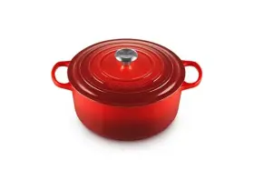 Ls2501-2867ss Le Creuset Enameled Cast Iron Signature Round Dutch Oven 7.25 Quart Cerise