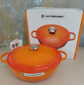 Ls2514-322ss Le Creuset Signature Cast Iron 7.5 Quart Chefs Oven Flame - New