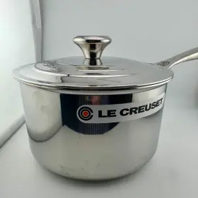 N19018 Le Creuset Tri-ply Stainless Steel 3 Quart Saucepan Medium