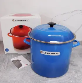 N5100-2859 Le Creuset Enameled Steel 16 Quart Stockpot Marseille Blue - New