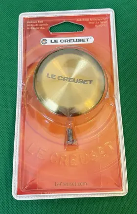 Sig-57 Le Creuset 2.2 Inch 57mm Large Gold Stainless Steel Replacement Cookware Knob