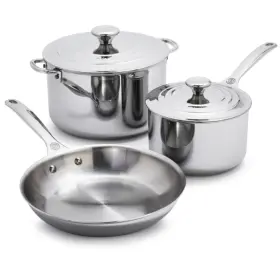 St00168000001001 Le Creuset Signature 5-piece Cookware Set Silver Stainless Steel Zogg2759