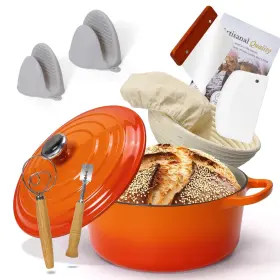 B0fbr8nybk Leadkookers 5 Quart Enameled Cast Iron Dutch Oven For Bread Baking Lid Sourdough B0fbr8nybk Leadkookers 5 Quart Enameled Cast Iron Dutch Oven For Bread Baking Lid Sourdough