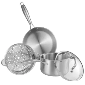 L-3.5-s Leetaltree L-3.5-s&f 3-ply Stainless Steel Cookware Set - 3.5 Quart Saucepan With Steam