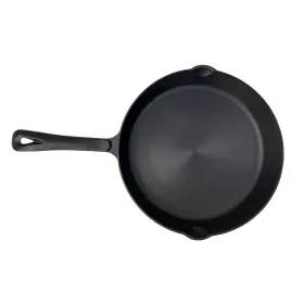 Sa-p003 Lehmans Cast Iron Skillet - Nitrogen Hardened Pre-seasoned Silicone Handle
