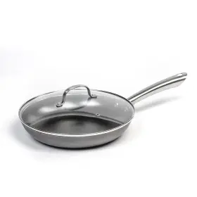 Wnzj-20 Lehmans Cast Iron Skillet - Nitrogen Hardened Pre-seasoned Glass Lid
