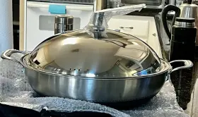Le-36cm Lekitchen 36cm Nonstick Stainless Steel Wok Pan Honeycomb Surface Cookware For Kitchen