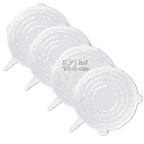 Lele Life 448182436998 4 Pack Same Size Silicone Stretch Lids Thicker Reusable Sturdy Cont