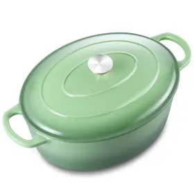 B0fblwdf2q Leonyo 5 Quart Oval Dutch Oven Pot Lid Enameled Cast Iron Sourdough Bread Braising S