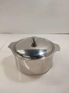 0487 Letang And Remy Vintage 2 Quart Stock Pot Pan With Lid Double Side Handle Made France
