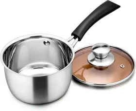 Lianyu 726084982932 2 Quart Saucepan With Lid Stainless Steel Sauce Pan Small Pot Soup