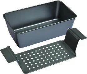 X50801 Lifetime Brands Inc. Chicago Metallic 2-piece Healthy Meatloaf Pan With Draining Insert Professional
