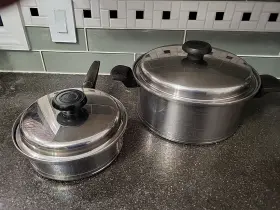 T304cc Lifetime Stainless Steel 12 Element Solar Cap Cookware 4 Pcs 6 Quart 1.5 Qt
