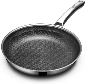 Ligtspce 747759034763 Non Stick Frying Pans 12 Inch Hybrid W/o Lid Stainless Steel