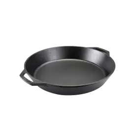 Lodge 075536304670 15 Inch Dual Handle Smooth Cast Iron Seasoned Pan