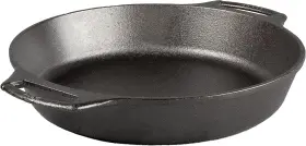 Lodge 075536374024 Cast Iron Baker S Skillet 10.25 Inch Black
