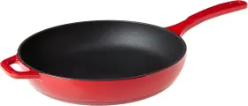 Ec11s43 Lodge 075536464435 Color Enameled Cast Iron Skillet Island Spice Red 11-inch