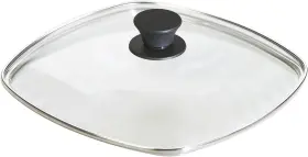 19240032000010 Lodge Square Tempered Glass Lid - Versatile For 10.5 Inch Skillets