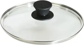 Lodge 313041031095 Round Tempered Glass Lid - Versatile For 8 Inch Skillets And Pan
