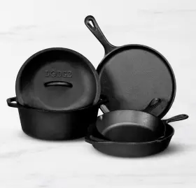 Lodge 7007429 Classic Seasoned Cast Iron 5-piece Cookware Set