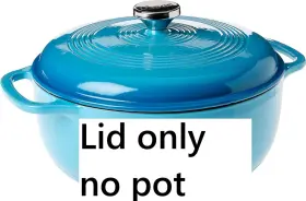 Ec6d33 Lodge Replacement Lid For 6 Quart 11 Inch Cornflower Blue Dutch Oven Cast Iron Genuine