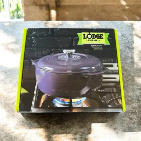 Ec6d93 Lodge Color 6 Quart Enameled Cast Iron Dutch Oven Purple New In Box Rare Retired