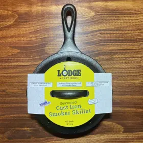 L3smsk Lodge Cast Iron Smoker Skillet For Outdoor Grills Made In Usa 6.5 Inches New