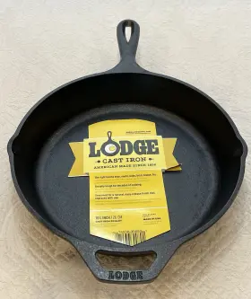 L85k3 Lodge New Cast Iron 10 1/4 Inch Skillet Pre-seasoned Double Handle - Made In Usa