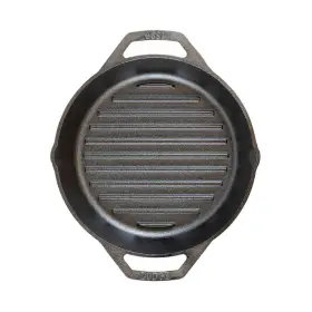 L8gpl Lodge Pre Seasoned Cast Iron Dual Handle Griddle Pan 10.25 In