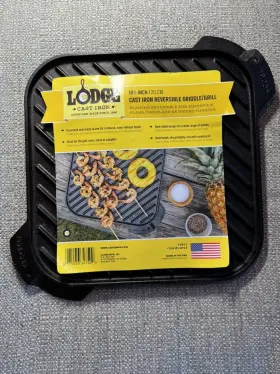Lsrg3 Lodge 10.5 Inch Cast Iron Seasoned Single Reversible Grill Griddle