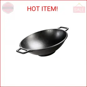 P14w3 Lodge Bold 14 Inch Seasoned Cast Iron Wok Design-forward Cookware