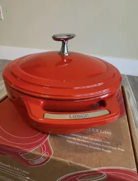 U3id300 Lodge Genuine Usa Enamel Cast Iron Dutch Oven Us Made 3 Quart 2nd Quality