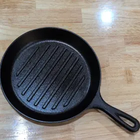 V9g1 Lodge Cast Iron 9 Inch Non-stick Grill Pan Black Gas/electric/induction