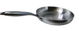 Lolykitch 705353326219 10 Inch Stainless Steel Stir Fry Pan / Tri-ply Frying - Oven Safe
