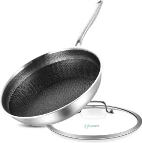 Loly-12 Lolykitch 10 In Hybrid Nonstick Stainless Steel 10-inch With Lid Silver