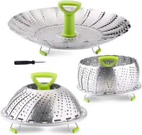 Ltwqling 313104770756 Vegetable Steamer Basket Stainless Steel Folding Insert For Vegg