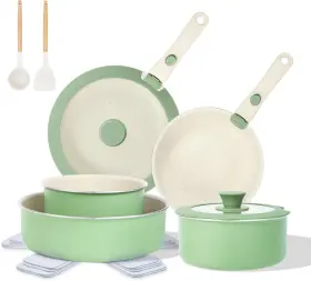 Hc3302-16a M Melenta Pots And Pans Set Non Stick 16pcs Induction Cookware With Detachable Handle Sp