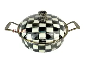 89252-40 Mackenzie-childs Courtly Check 3 Quart Casserole 14.75 Inch Wide New Original Box