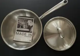 Cook-3l-sau-icc Made In Cookware - 3 Quart Non Stick Saucier With Lid 5-ply Stainless New