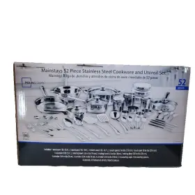 Ecb52se Mainstays Cookware Combo Set - Stainless Steel 52-piece Free Shipping