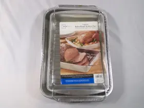 Hg87rwm Mainstays Roast And Broil 3 Piece Bake Set Removable Rack Great For Thanksgiving
