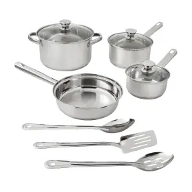 Ms1604599103 Mainstays Stainless Steel 10pc Cookware Set