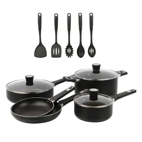 Ms55100110964 Mainstays 13 Piece Nonstick Aluminum Alloy Cookware Set Black