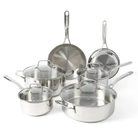 Martha Stewart 085081521309 Castelle 10 Piece 18/8 Stainless Steel Induction Safe Pots And