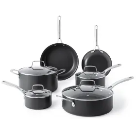 Martha Stewart 085081524096 Bosworth 10 Piece Hard Anodized Nonstick Aluminum Cookware Set